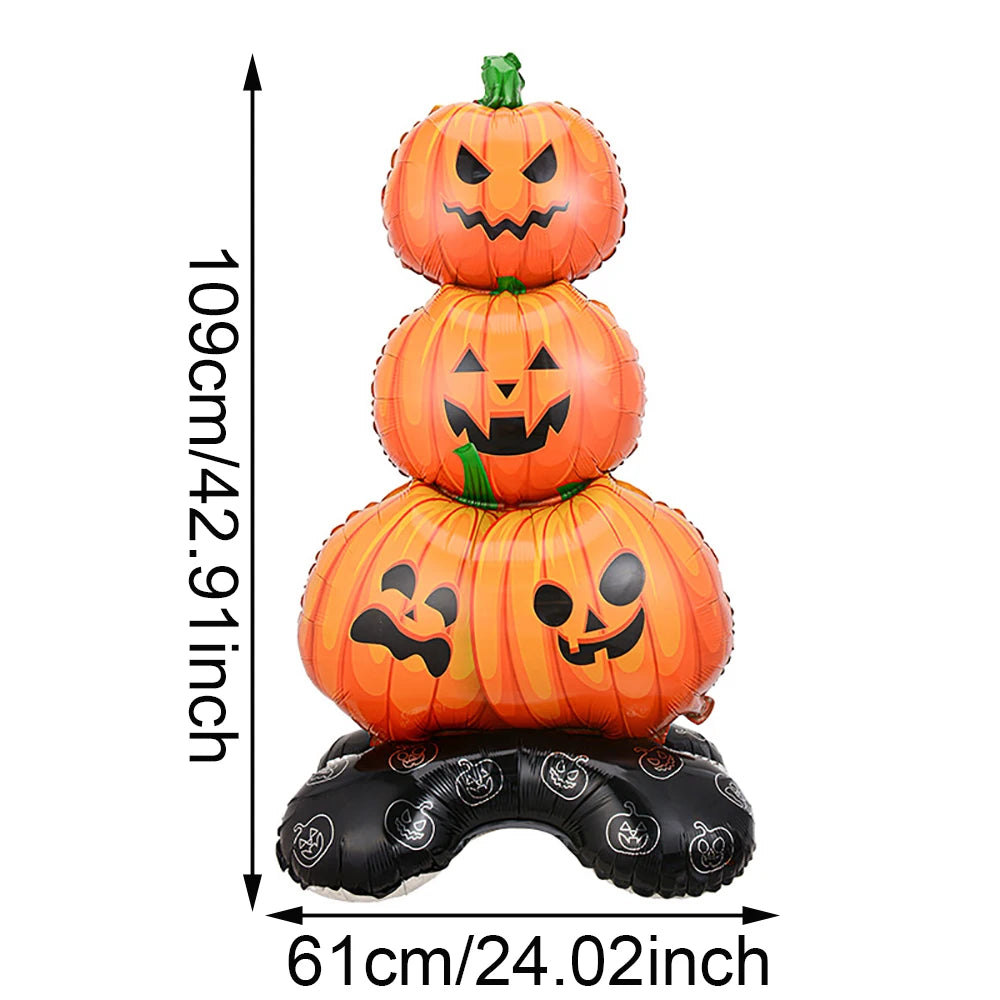 1 Juego de globos de papel de aluminio para Halloween, globos de papel de aluminio de bruja fantasma de calabaza, decoraciones para el hogar para fiesta de Halloween