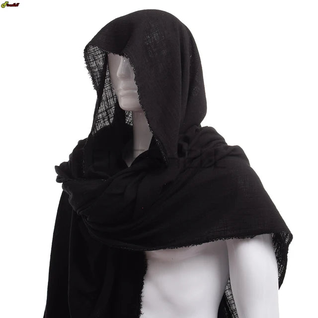 Disfraz de fantasma de Halloween Unisex, capa con capucha, accesorios de fiesta del Día de los muertos