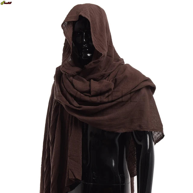 Disfraz de fantasma de Halloween Unisex, capa con capucha, accesorios de fiesta del Día de los muertos