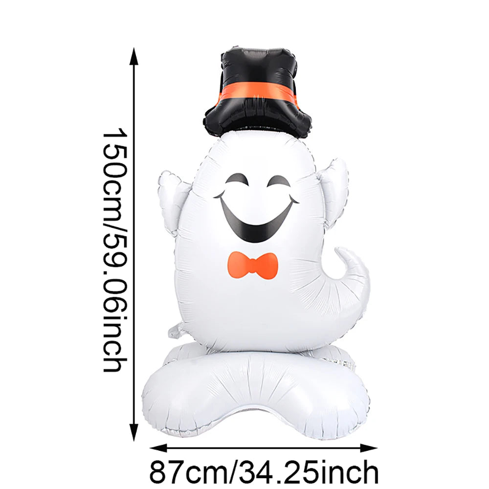 1 Juego de globos de papel de aluminio para Halloween, globos de papel de aluminio de bruja fantasma de calabaza, decoraciones para el hogar para fiesta de Halloween