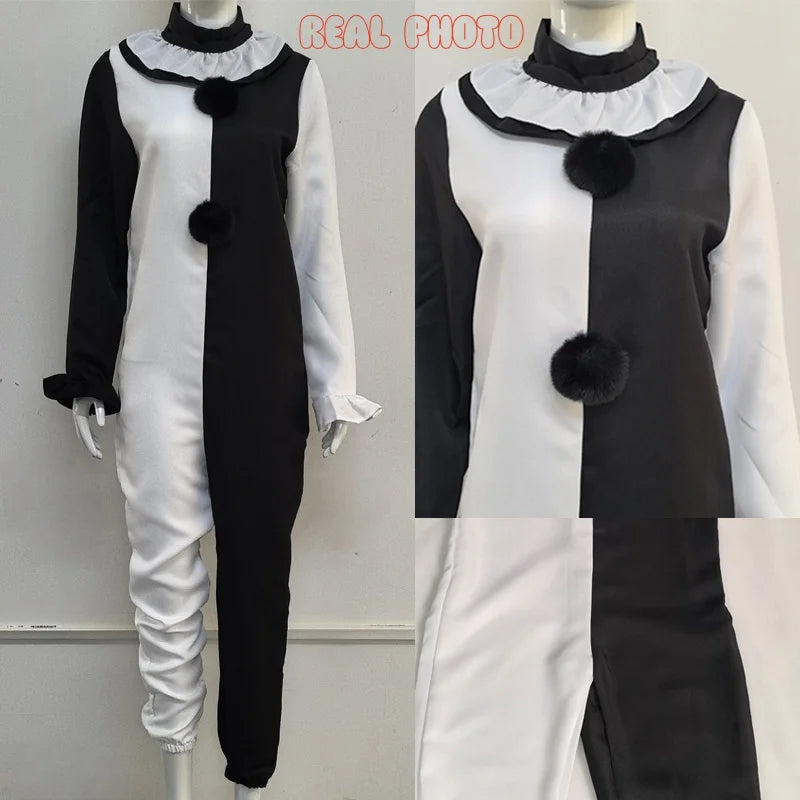 Arte El payaso Cosplay Película Terrifier 2 Arte El payaso Cosplay Disfraz Mono Máscara Disfraces de Halloween Máscara para hombres y mujeres
