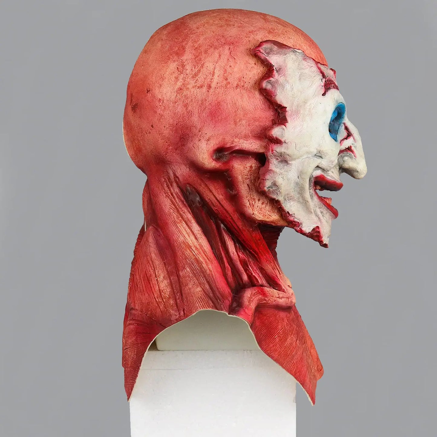 Que yo es mi máscara de Halloween aterradora tipo desgarro esqueleto Joker o jinete fantasma doble máscara de látex accesorios de Cosplay espeluznantes
