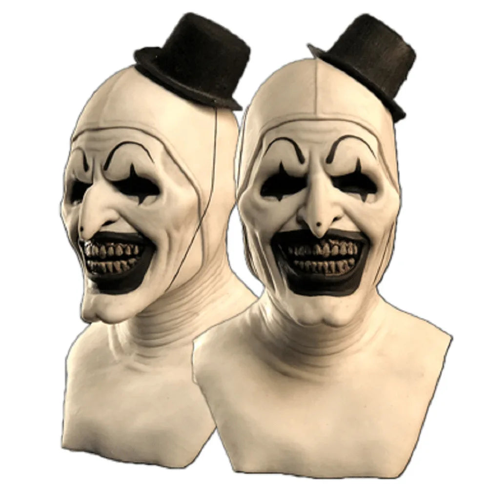 Arte El payaso Cosplay Película Terrifier 2 Arte El payaso Cosplay Disfraz Mono Máscara Disfraces de Halloween Máscara para hombres y mujeres