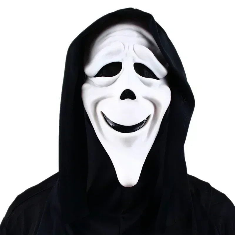 Cara de fantasma, máscara de terror de película, asesino de Halloween, Cosplay, accesorios de disfraz para adultos