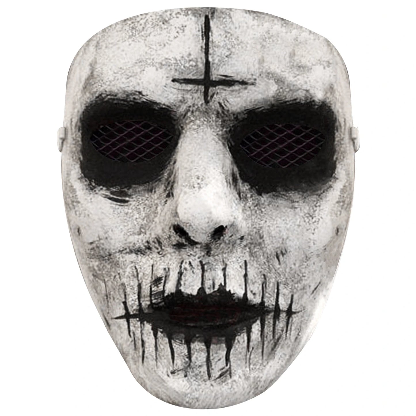 Máscara de látex de demonio asesino, máscara de terror, Zombie brillante, tocado de ojo rojo, terrorífico para Halloween, accesorios de fiesta temática de Pascua