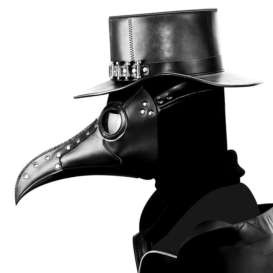 Máscara de Doctor de la peste de cuero PU, Steampunk aterrador, Cosplay gótico, Festival divertido, accesorios faciales, carnaval, mascarada, fiesta