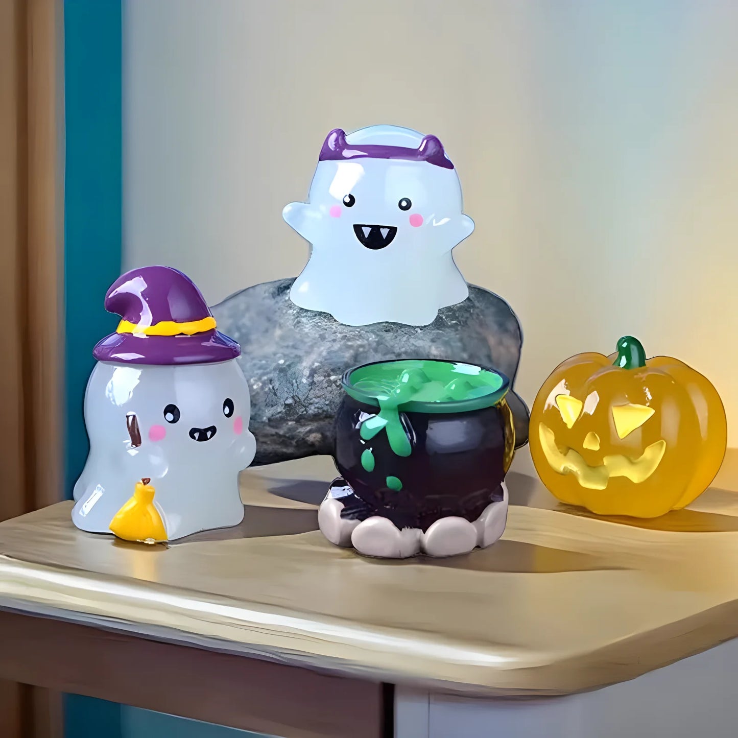 ¡Illuminar tu Halloween! Adornos brillantes multiusos de 6 piezas para fiestas, hogar y decoración de automóviles