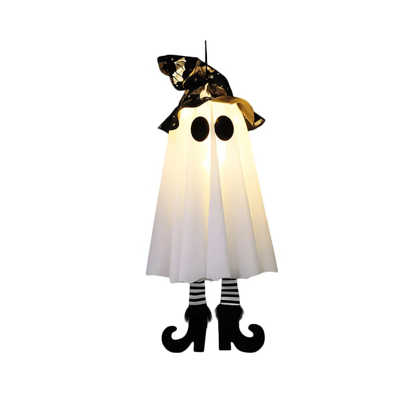 1/2/3 Uds. Luz LED de Halloween fantasma de bruja para fiesta de Halloween decoración de patio interior y exterior regalo de adornos colgantes aterradores
