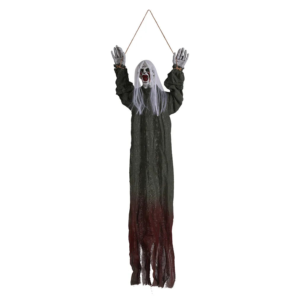 Decoraciones de cara de espíritu de Halloween, adorno de muñeca con forma de ojo sangriento llamativo, fiesta de adorno de lugar aterrador