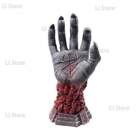 Figura Berserk, estatua de mano de Dios, adorno de resina artesanal de Anime, estatuilla de esqueleto de Halloween, decoración de escritorio artesanal, accesorios aterradores
