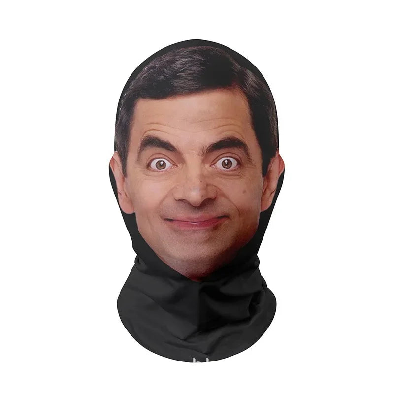 Máscaras faciales 3D realistas para hombres y mujeres, máscara de Cosplay, cara completa, pasamontañas de Hip Hop, capucha, sombrero, tocado para celebridades de Halloween