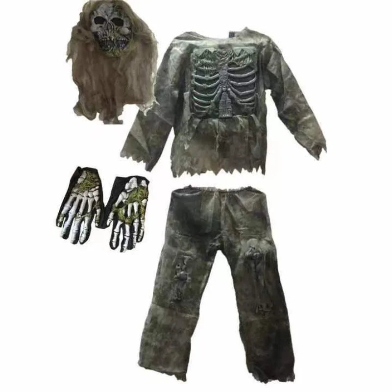 Creaciones Disfraz de zombis para niños y adultos Esqueleto aterrador Disfraz de zombis muerto vivo Disfraz de monstruos para Halloween Spooktacular