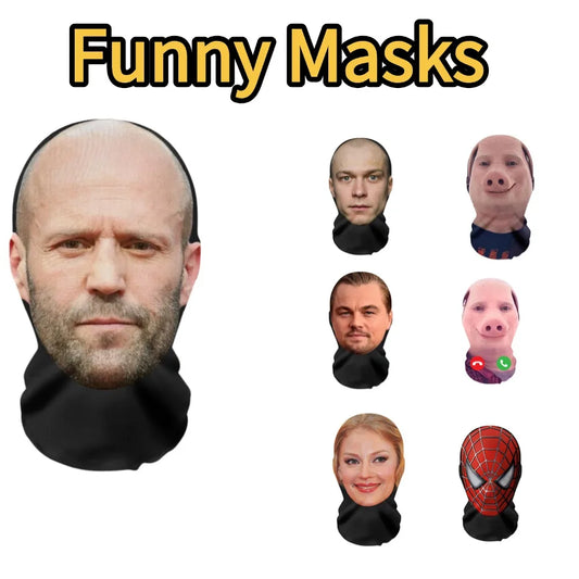 Máscaras faciales realistas 3D, máscaras realistas, accesorios de Cosplay, máscara de malla divertida, sombreros de cara completa, máscaras para fiesta de Halloween, nuevo