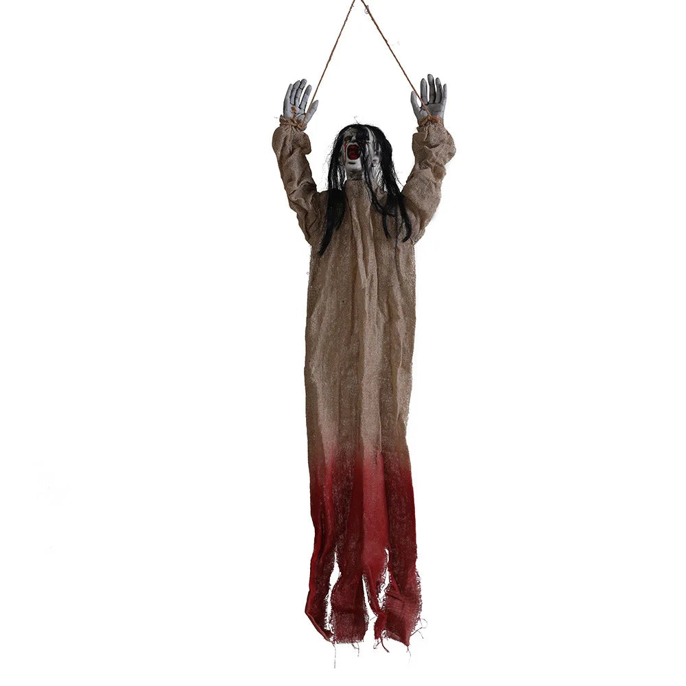 Decoraciones de cara de espíritu de Halloween, adorno de muñeca con forma de ojo sangriento llamativo, fiesta de adorno de lugar aterrador