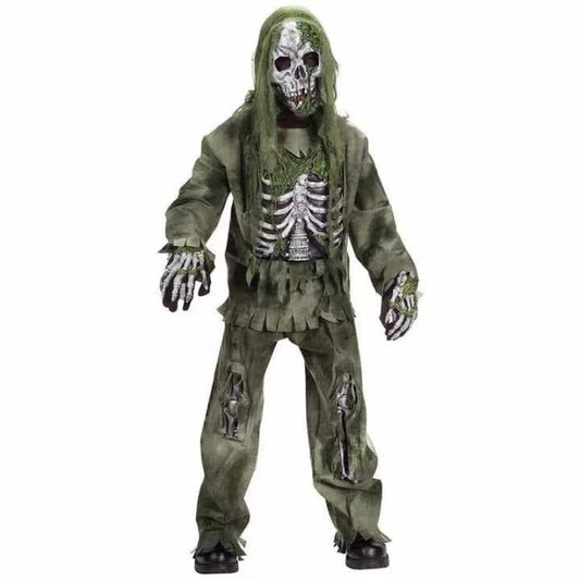 Creaciones Disfraz de zombis para niños y adultos Esqueleto aterrador Disfraz de zombis muerto vivo Disfraz de monstruos para Halloween Spooktacular