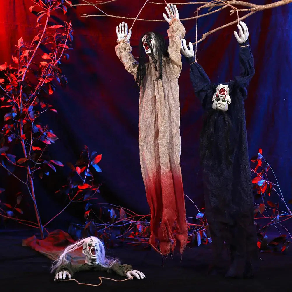 Decoraciones de cara de espíritu de Halloween, adorno de muñeca con forma de ojo sangriento llamativo, fiesta de adorno de lugar aterrador