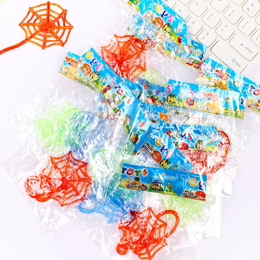 Telaraña de escalada estirable para niños, juguetes difíciles, fiesta de cumpleaños, regalo para Baby Shower, recompensas, recuerdo de fiesta de Carnaval y Halloween, 12/30 Uds.