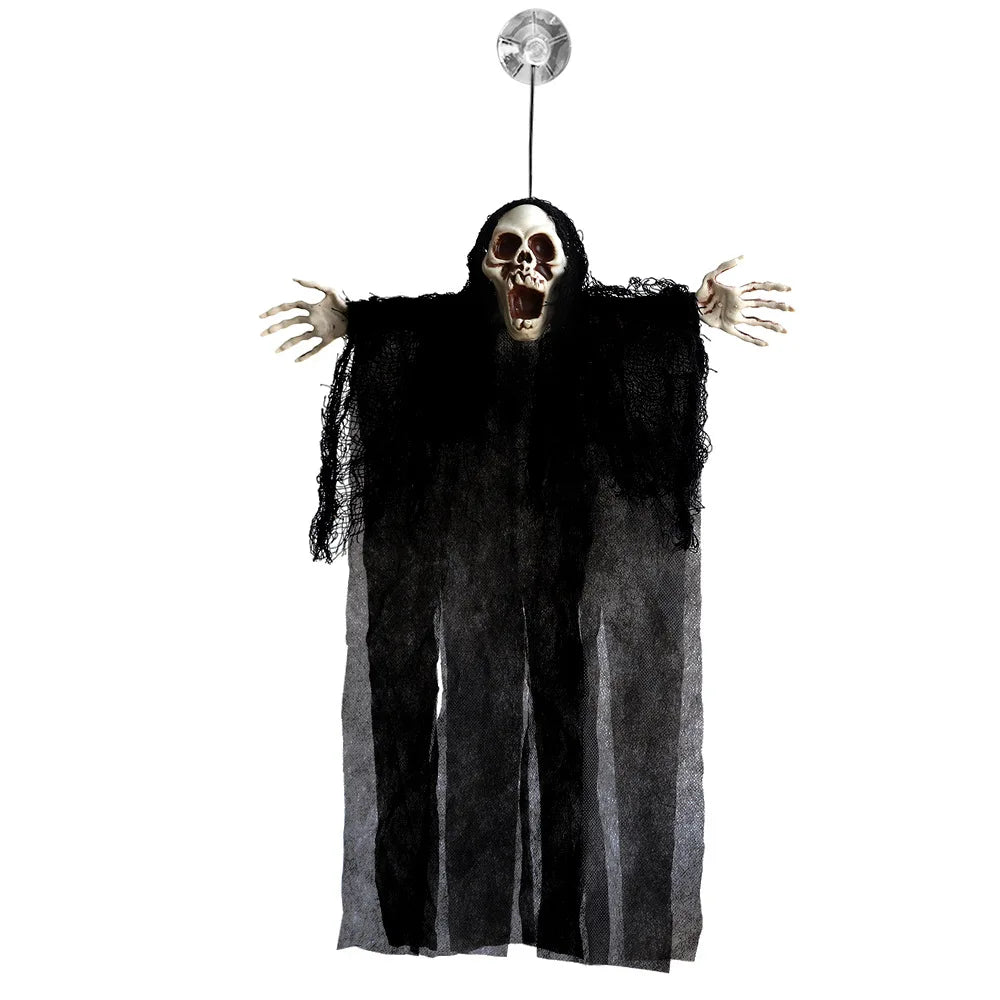 Nuevo Halloween colgante esqueleto fantasmas Horror aterrador DIY decoración Prop fiesta Casa Encantada calaveras de plástico fiesta secreta de Halloween