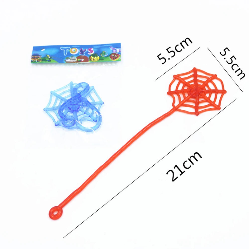 Telaraña de escalada estirable para niños, juguetes difíciles, fiesta de cumpleaños, regalo para Baby Shower, recompensas, recuerdo de fiesta de Carnaval y Halloween, 12/30 Uds.