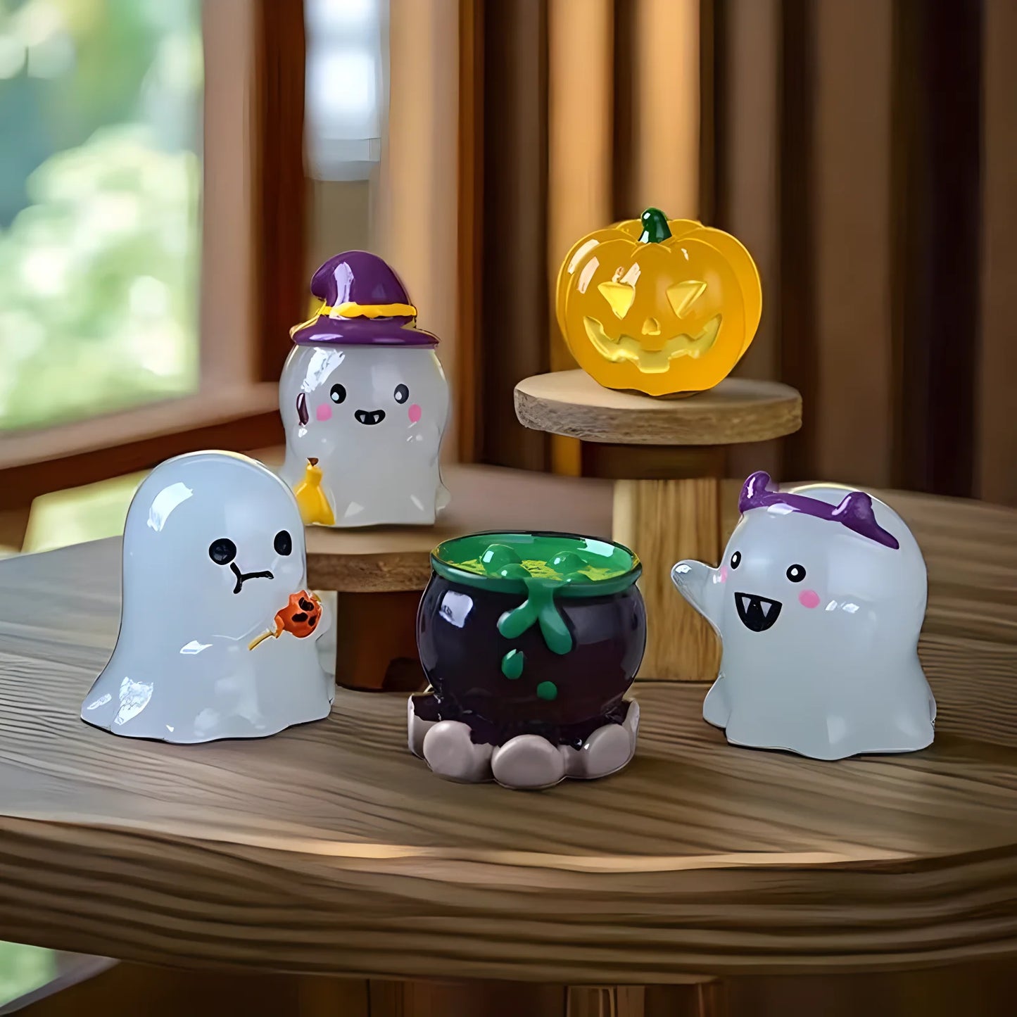 ¡Illuminar tu Halloween! Adornos brillantes multiusos de 6 piezas para fiestas, hogar y decoración de automóviles