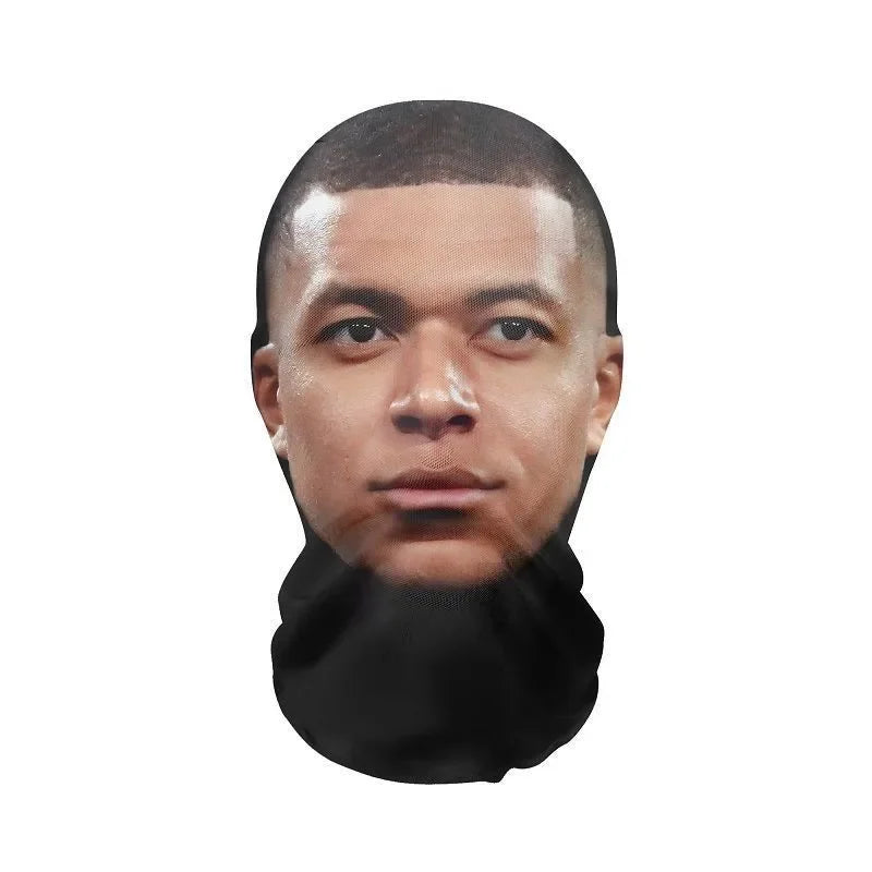 Máscaras faciales 3D realistas para hombres y mujeres, máscara de Cosplay, cara completa, pasamontañas de Hip Hop, capucha, sombrero, tocado para celebridades de Halloween
