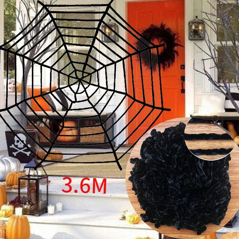 Araña negra de felpa de gran tamaño, decoración para fiesta de Halloween, hogar al aire libre, Bar, Casa Encantada, accesorios de terror, 30cm, 50cm, 75cm, 90cm