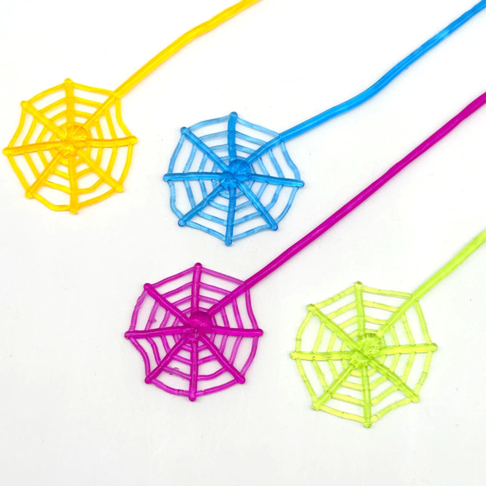 Telaraña de escalada estirable para niños, juguetes difíciles, fiesta de cumpleaños, regalo para Baby Shower, recompensas, recuerdo de fiesta de Carnaval y Halloween, 12/30 Uds.