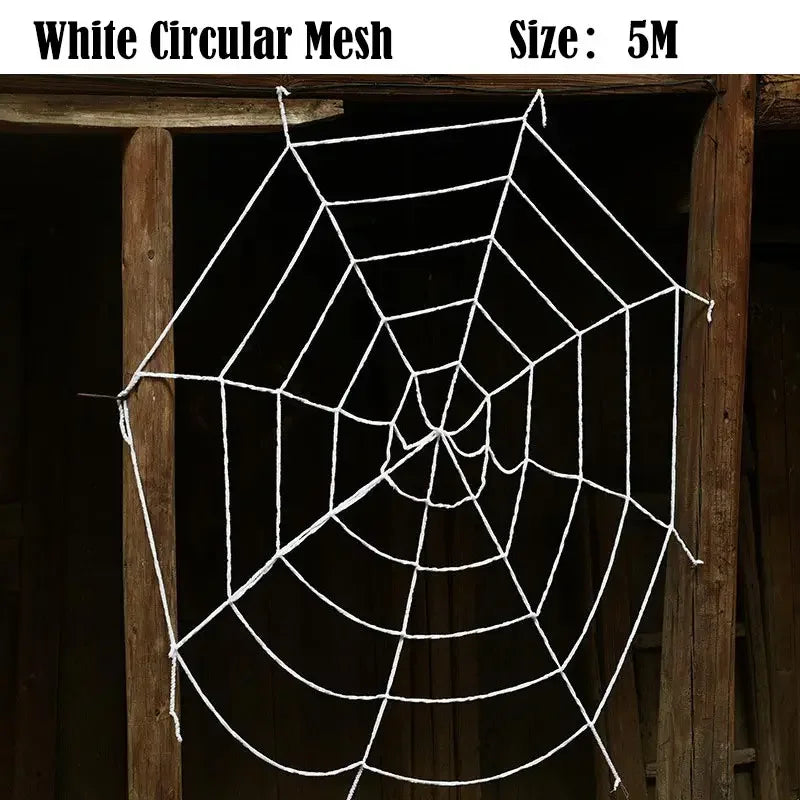 Decoración de telaraña de Halloween, accesorios grandes de araña negra para exteriores, accesorios falsos aterradores, decoración para fiesta de Halloween en el patio del hogar