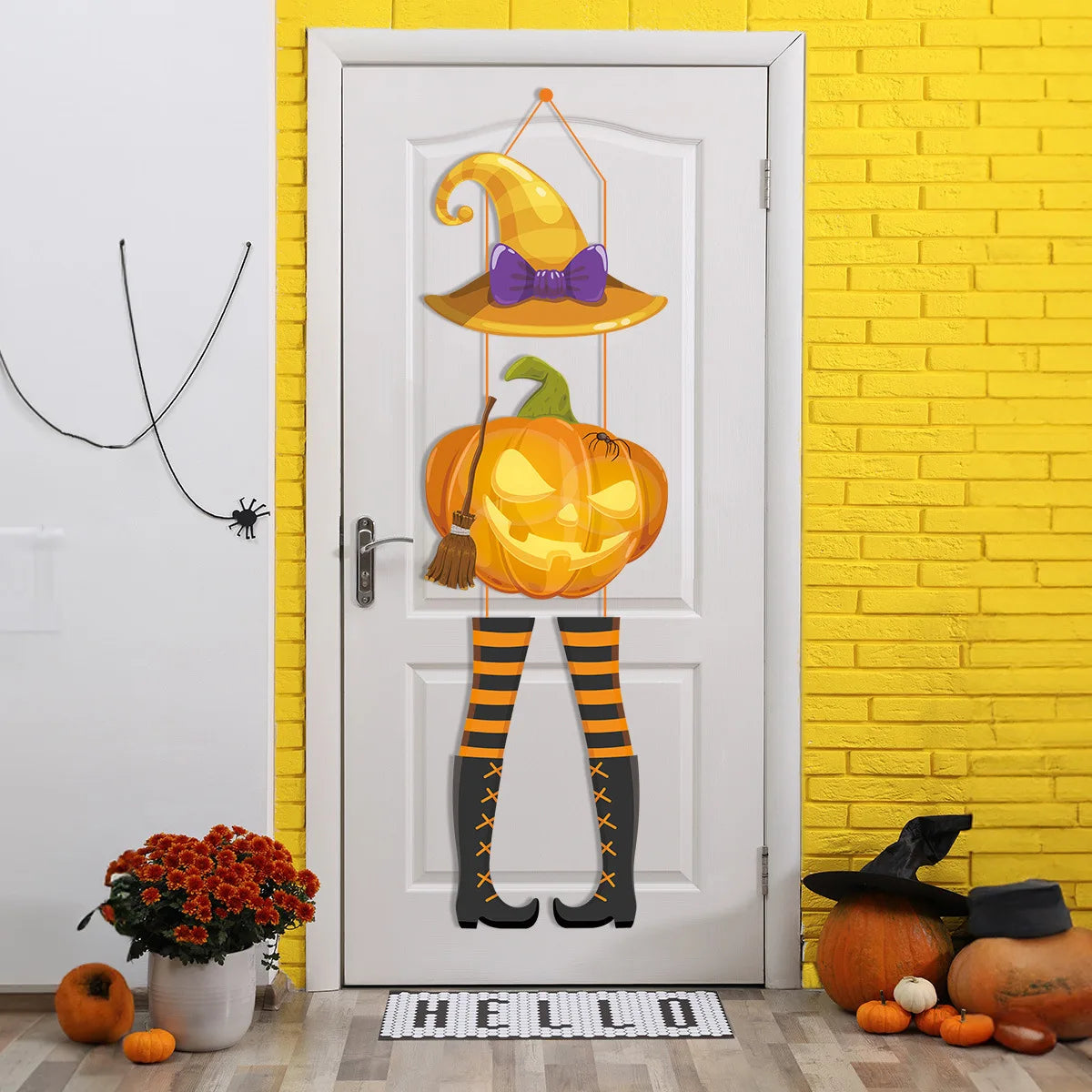 Globos de Halloween de pie grande calabaza fantasma bruja momia inflable decoración de Halloween conjunto globo de aluminio arco suministros de fiesta