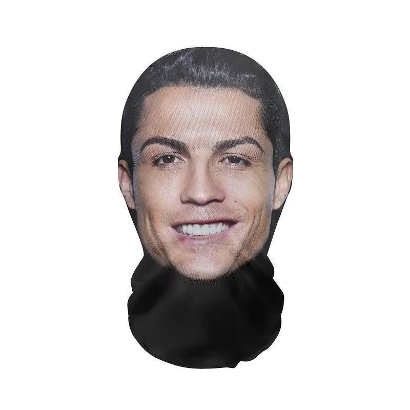 Máscaras faciales 3D realistas para hombres y mujeres, máscara de Cosplay, cara completa, pasamontañas de Hip Hop, capucha, sombrero, tocado para celebridades de Halloween