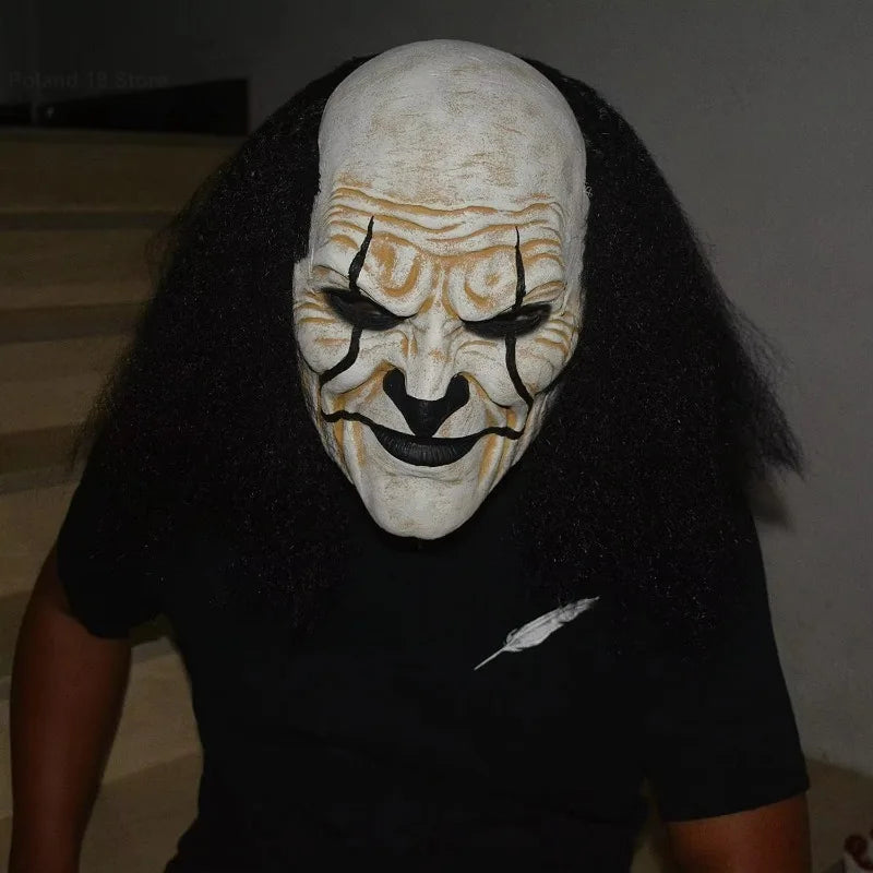 Mascarilla de payaso espeluznante para adultos, máscaras de Joker aterradoras, máscara de payaso de Halloween, fiesta, Cosplay de látex