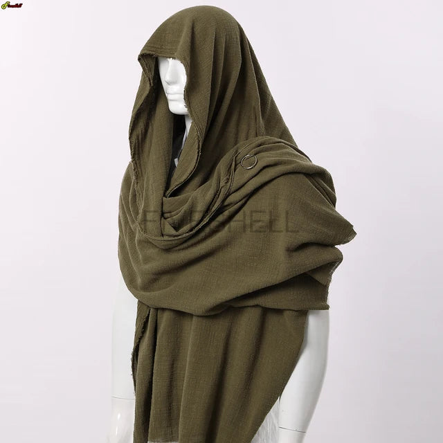Disfraz de fantasma de Halloween Unisex, capa con capucha, accesorios de fiesta del Día de los muertos