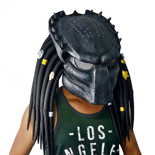 Máscara de alienígena del depredador, Cosplay de Anime, gótico aterrador, mascarada de Halloween, disfraz de Carnaval de látex, máscara de depredador, fiesta de Festival