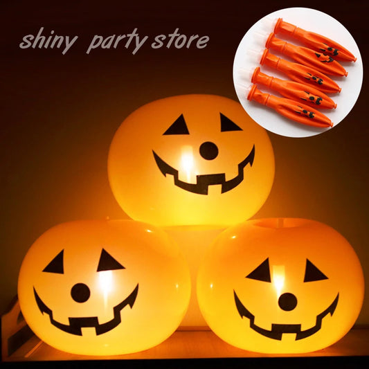 5/20 unids/lote 10 pulgadas calabaza de Halloween globo de látex luminoso fiesta vacaciones celebración diseño expresión atmósfera decoración Accesorios