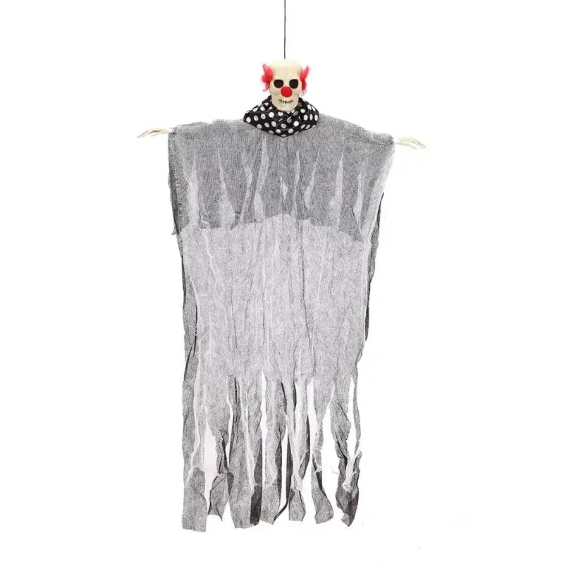 Esqueleto colgante de Halloween, decoraciones de fantasmas, Reapers Grim para Halloween, Control de sonido al aire libre, fantasma iluminado