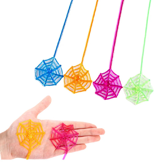 Telaraña de escalada estirable para niños, juguetes difíciles, fiesta de cumpleaños, regalo para Baby Shower, recompensas, recuerdo de fiesta de Carnaval y Halloween, 12/30 Uds.
