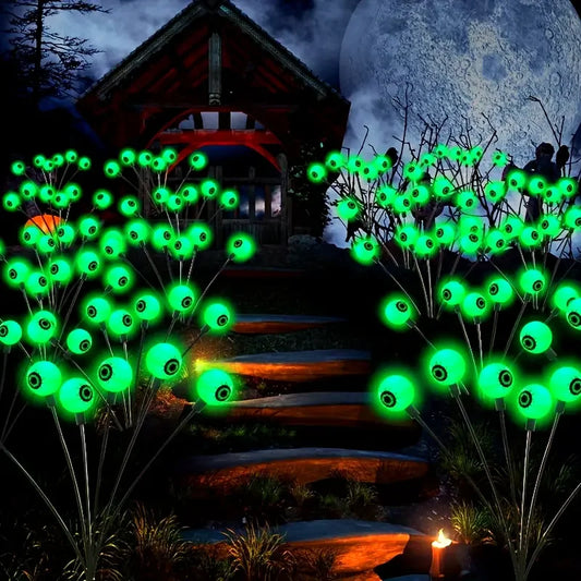 Luces LED de globo ocular para Halloween, luces solares para césped al aire libre para jardín, patio, fiesta, ambiente de miedo, uso de decoración de Halloween, 2026