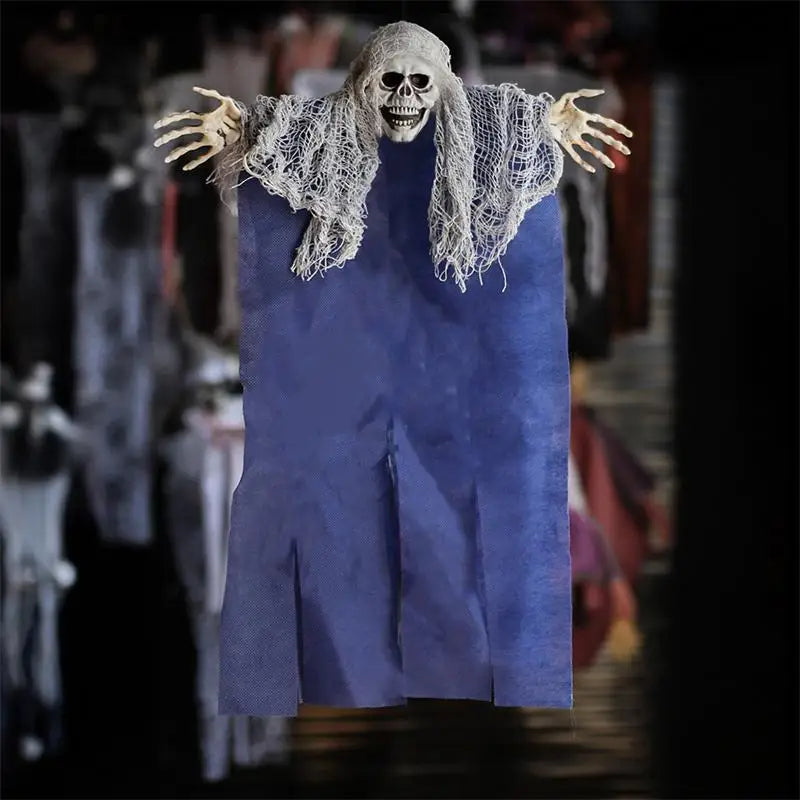 Nuevo Halloween colgante esqueleto fantasmas Horror aterrador DIY decoración Prop fiesta Casa Encantada calaveras de plástico fiesta secreta de Halloween