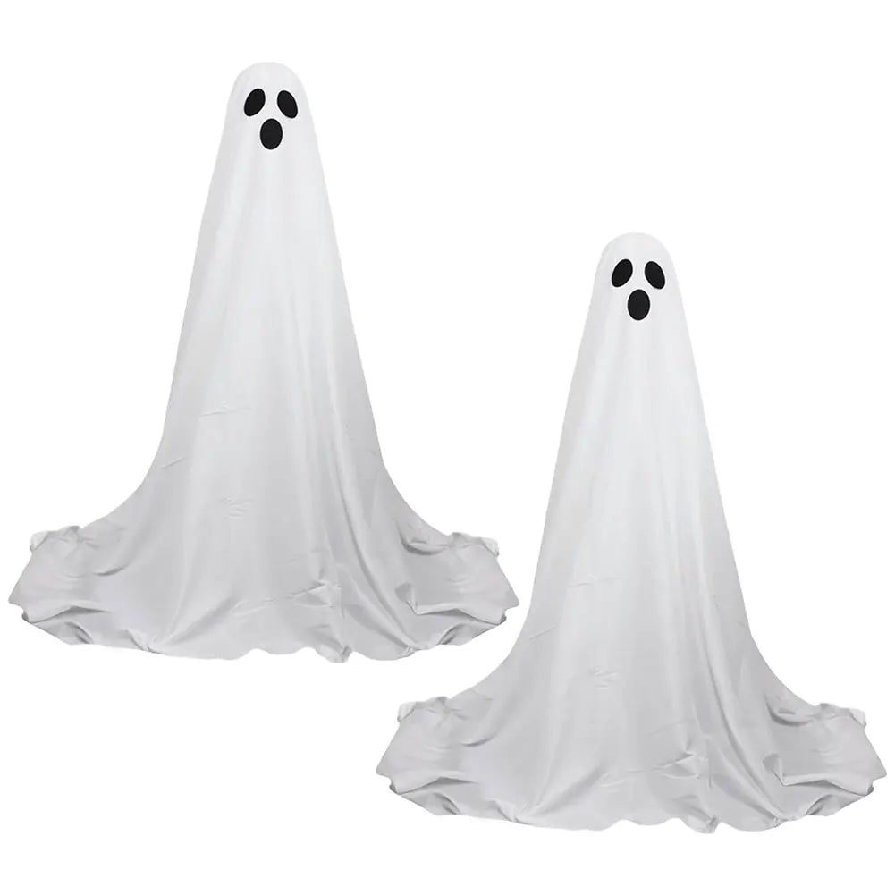 Decoraciones de fantasmas iluminadas para Halloween, decoraciones de fantasmas al aire libre, decoración de fantasmas de pie aterradoras para puerta delantera, porche, patio, fiesta en casa