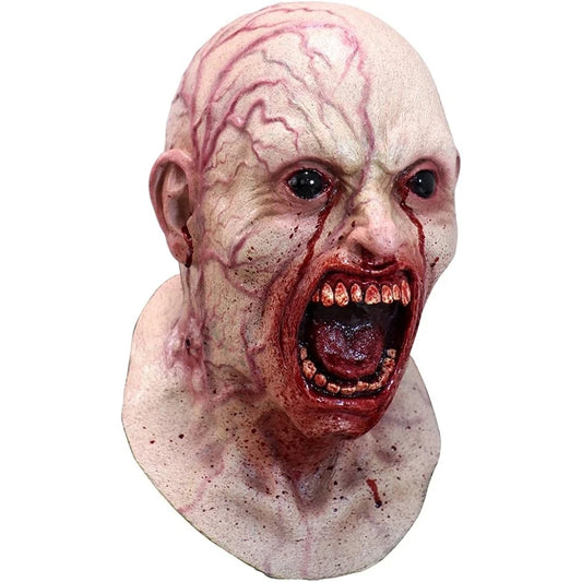Máscara de Zombie espeluznante, accesorios de Halloween, máscara facial realista aterradora, accesorios de disfraces de Cosplay de fiesta para adultos, máscaras de zombis infectadas de terror