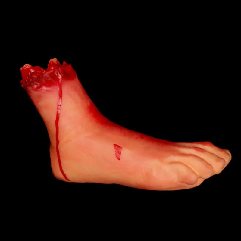 Accesorios de terror para Halloween, mano sangrienta, casa embrujada, decoración de fiesta, mano falsa aterradora, dedo, pierna, pie, cerebro, corazón, suministros de Halloween