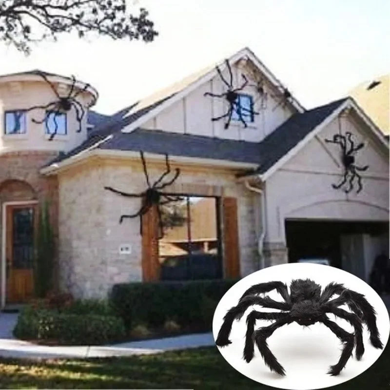 30cm/50cm/75cm/90cm/125cm/150cm/200cm Horror Halloween gigante araña negra decoración Casa Encantada accesorios de fiesta decoración de Halloween