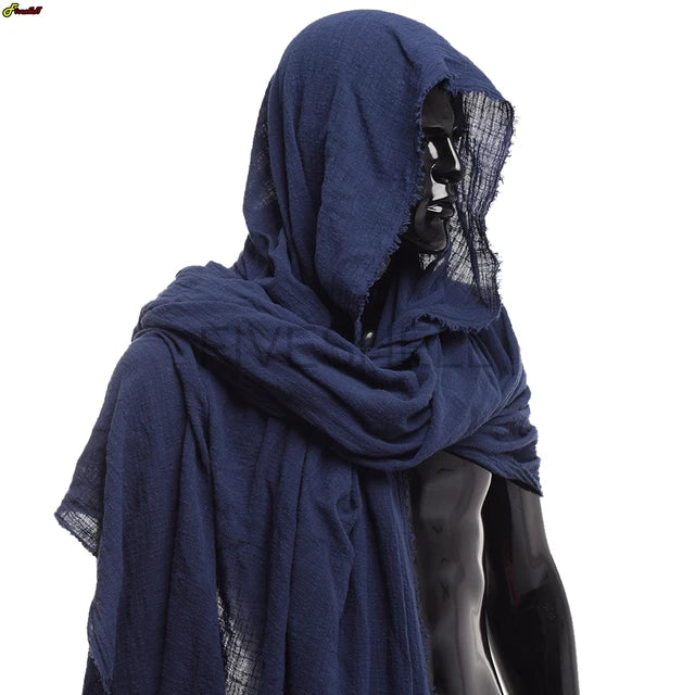 Disfraz de fantasma de Halloween Unisex, capa con capucha, accesorios de fiesta del Día de los muertos